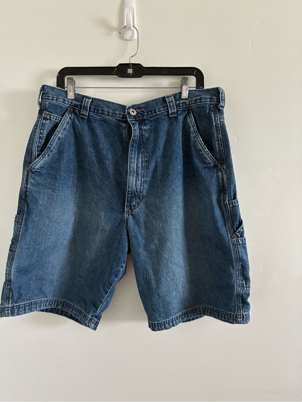 Men's Denim vintage Carpenter Shorts in Dark Blue